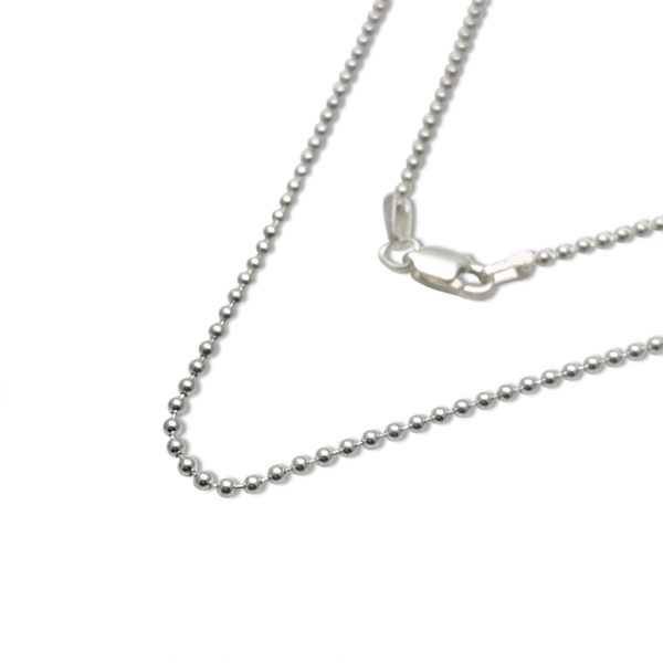 bead chain sterling silver playful chain for complementing a pendant of any style