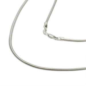 snake chain thick 1.5mm sterling silver fits perfect with our larger size pendants smooth and sleek look for the hip woman