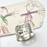 Adorable drawings on family ring designed by your own kids for Mother's day