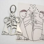 Creative artwork transformed into keychain by hand