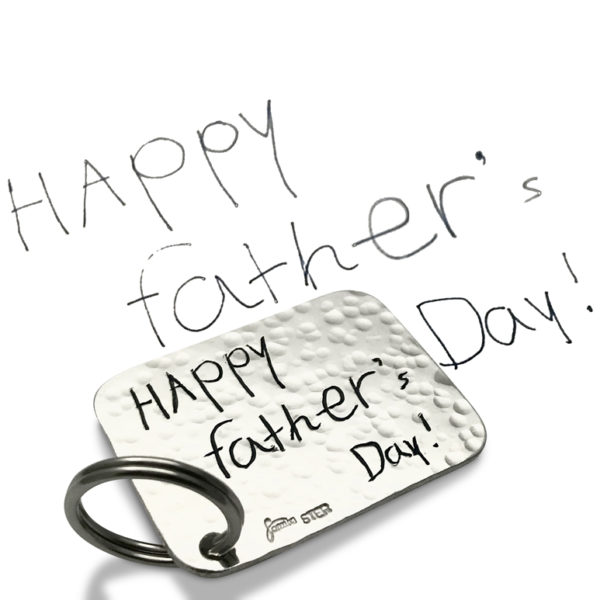Father's Day Personalized engraving on the back with actual handwriting from your kids