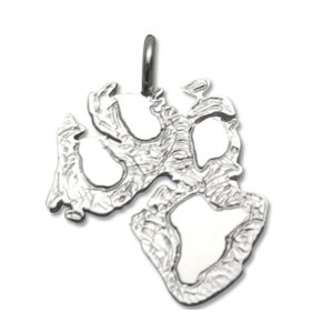 Paw print necklace translated print from your favorite friends paw send you image of paw print and we create it in silver