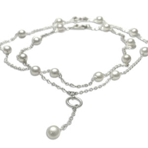 white pearl lariat necklace ready to surprise that specail woman and the love of your life