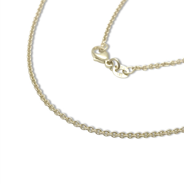 Gold cable chain 14k , 1.3mm thin