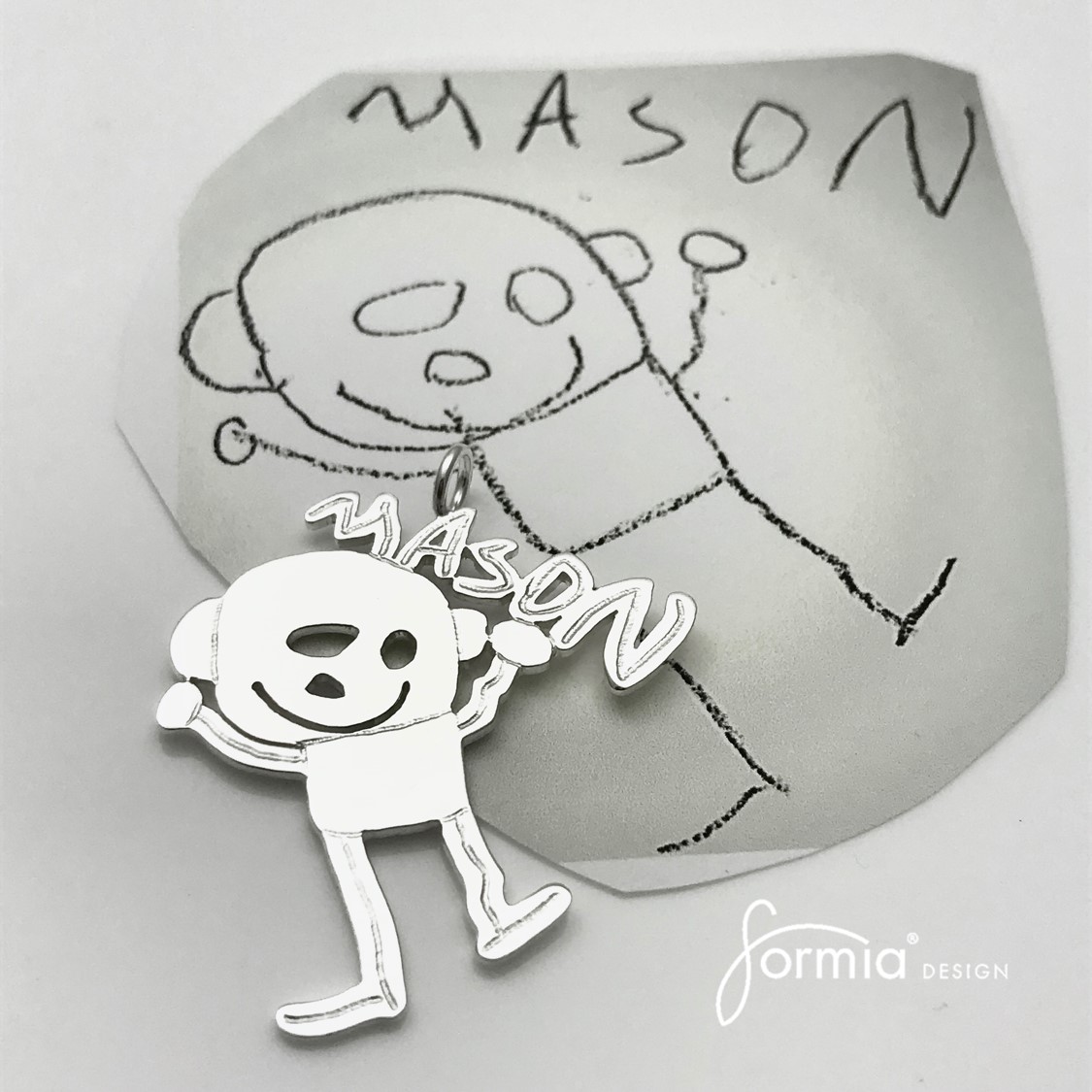 Moms best birthday present mason name portrait for design artwork pendant