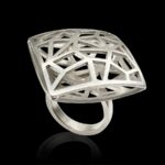 Geometry ring shadow collection of perfectly angled shapes in ring design