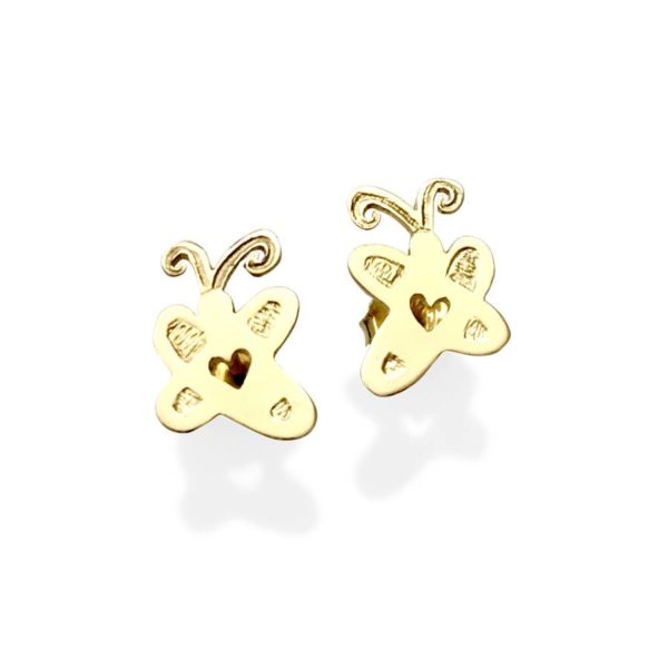 Artwork gold studs earrings small custom studs desined after your own drawing