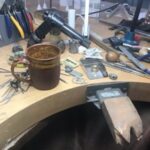 busy work bench for a gold smith