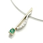 picture gallery jewelry images Diamond and emerald combination pendants, custom made