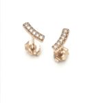 Gold diamond stud earrings Kurvene by Mia