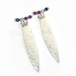 Versitile earrings in whitegold custom made with birthstones