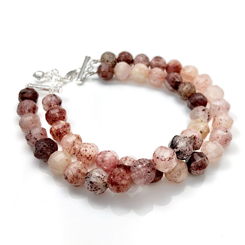 Red quartz bead bracelet