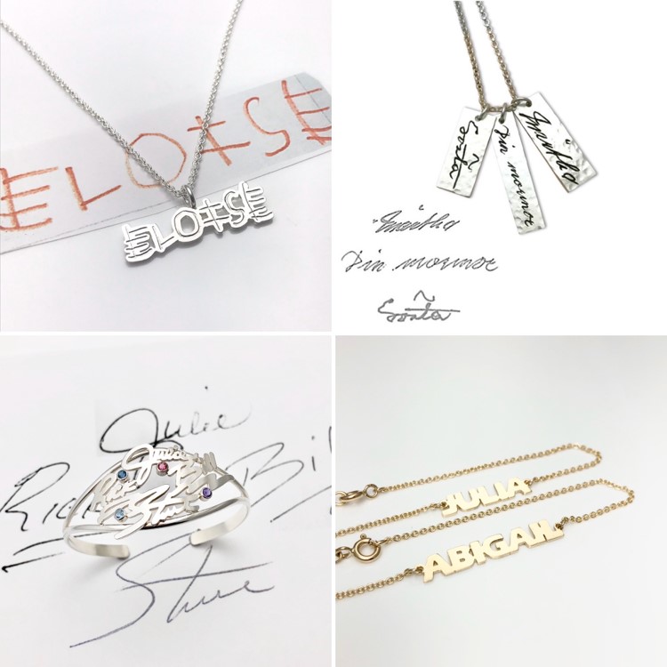 names and signatures on jewelry