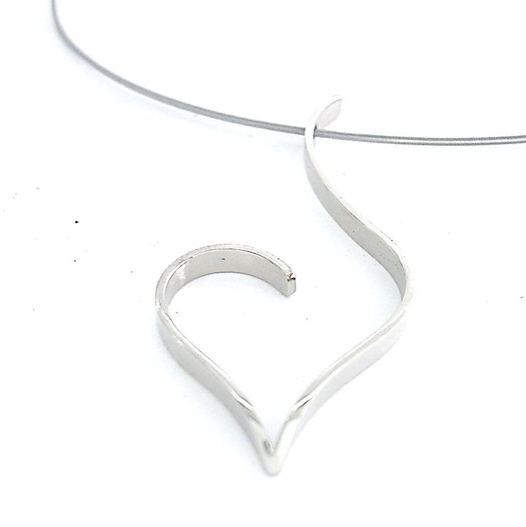 Heart pendant necklace Valentines gift