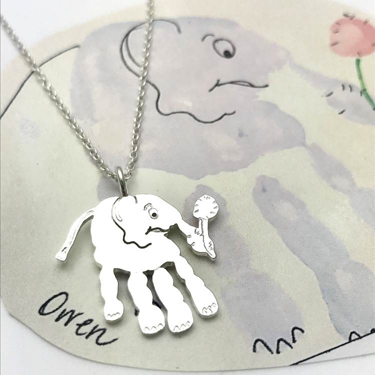 Mothers Day gift ideas , hand print art on a necklace, artwork pendant