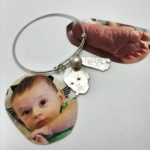 New mom bracelet as Mothers Day gift ideas, expandable bracelet with charms from photos