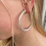Bold and eye catching hoop earrings in sterling silver