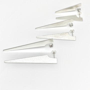 Falca cutting edge earrings in 3 sizes , modern earrings