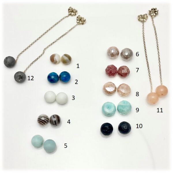 Add dangles in colors in different gemstone beads
