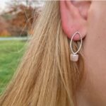 Contessa earring on the ear