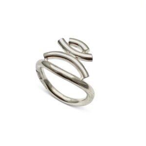 Kurvene stacked simplicity ring in sterling silver