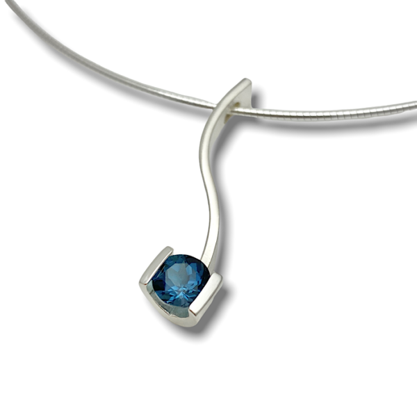 London blue Topaz serpentine pendant for combination pendant
