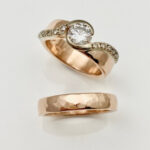 Repurposed diamonds in new updated wedding ring Design