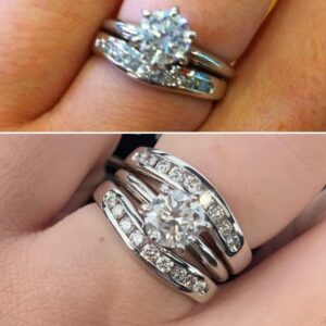 Before and after, wedding band recreated and duplicated in platinum