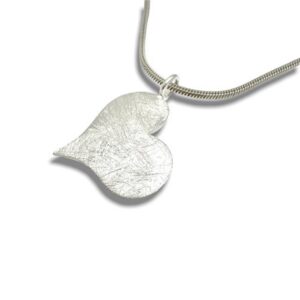 Frosted heart pendant