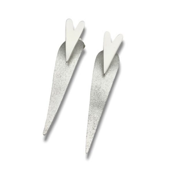Versatile silver heart earrings