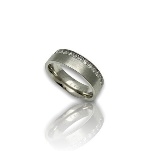Offset Row Wide Eternity Ring