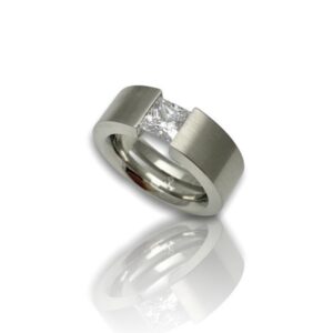 1CT Princess Cut Solitaire Ring
